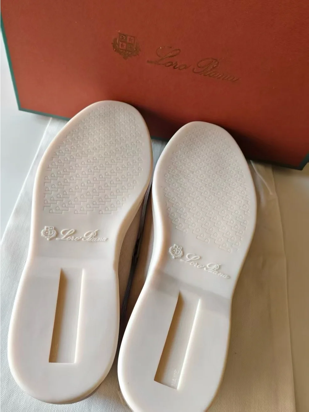 Loro Piana Beige Suede Tassel Loafers